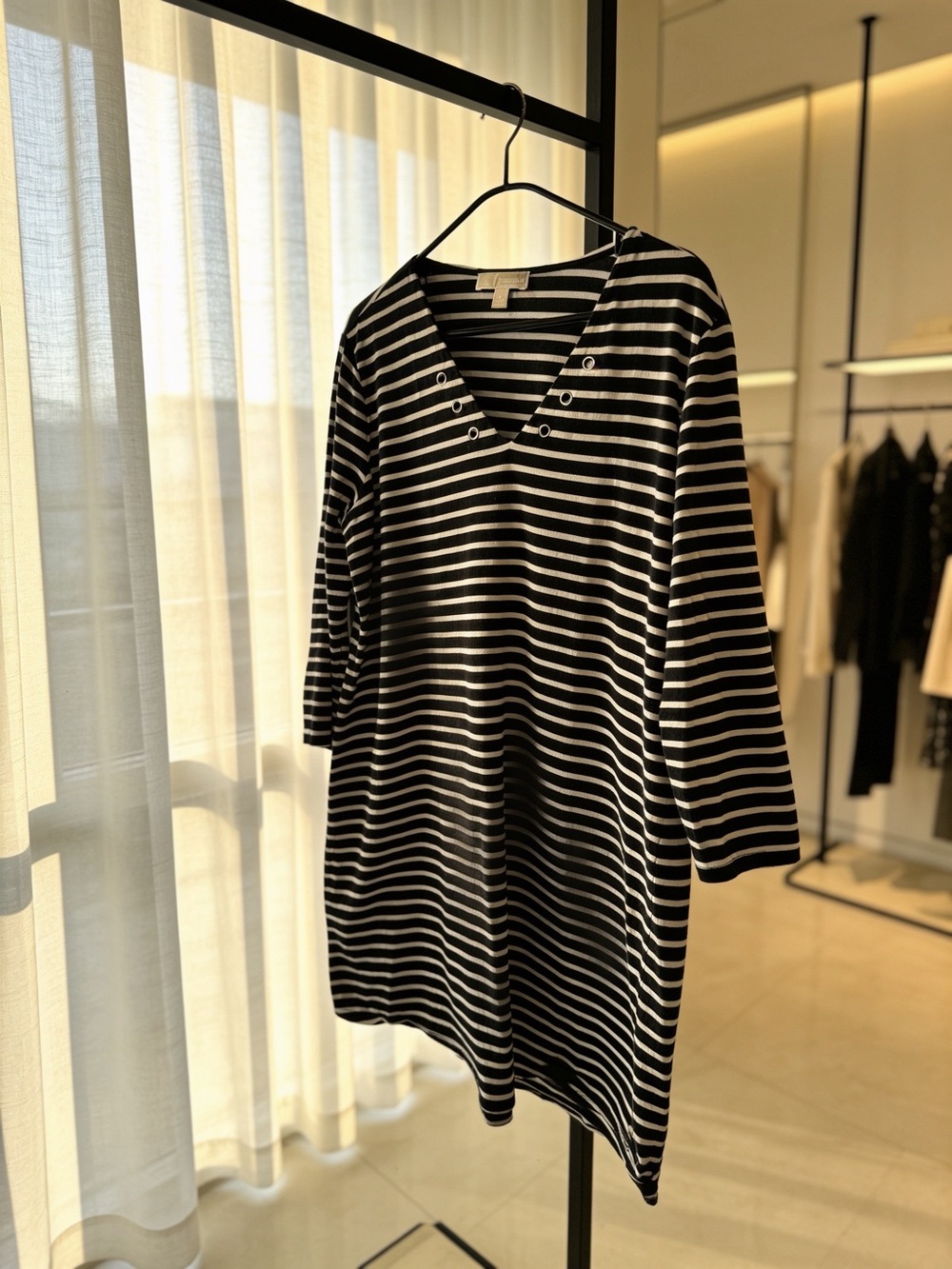 Michael Kors Cover Up or Dress Black and White Preppy Nautical - Picture 2 of 8